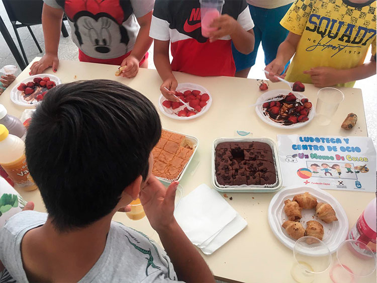 Children in an activity at the play scheme
